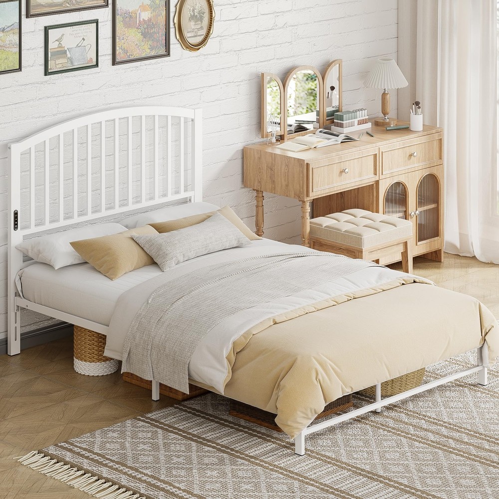 Full Size Headboard Only, Modern Headboard for Full Size Bed with Light, USB ...