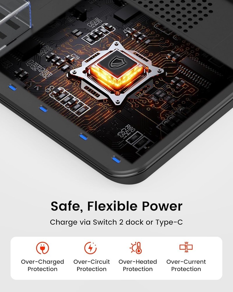 Joy Con Charging Dock for Switch 2 - Fast Charge & Cool Down