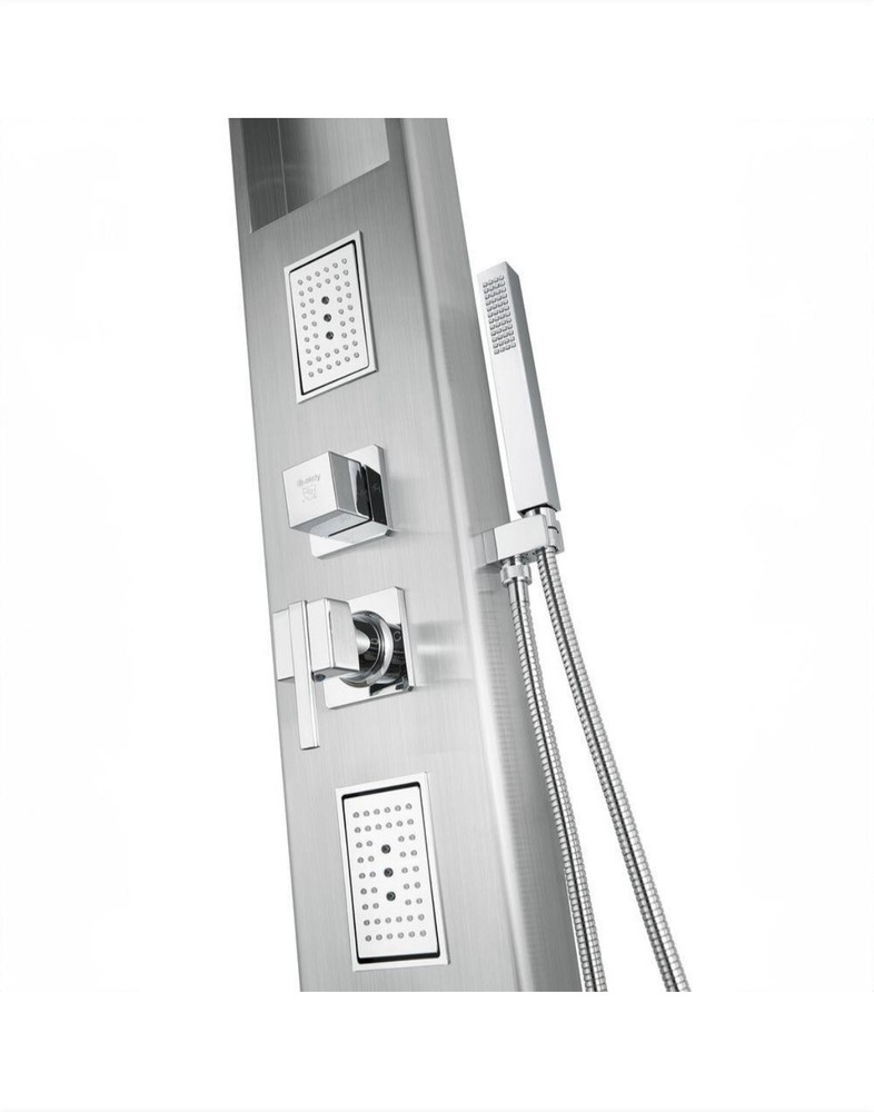 59 in. 2-Jet Multifunction Shower System, Brushed Stainless Steel