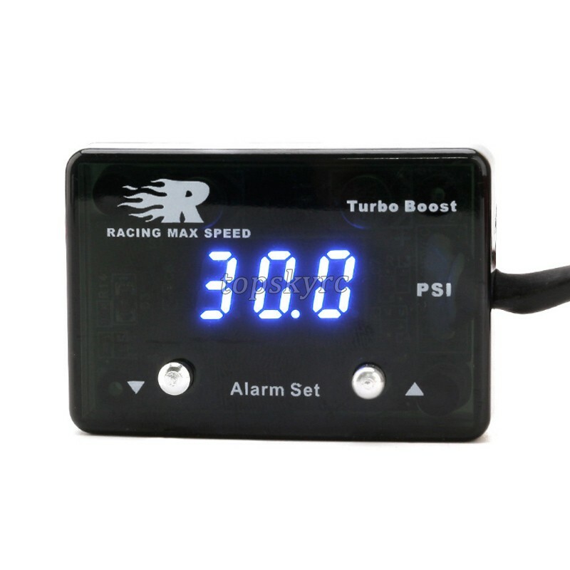 Universal Digital Boost Gauge PSI Turbo Boost Gauge Digital Display Blue LED