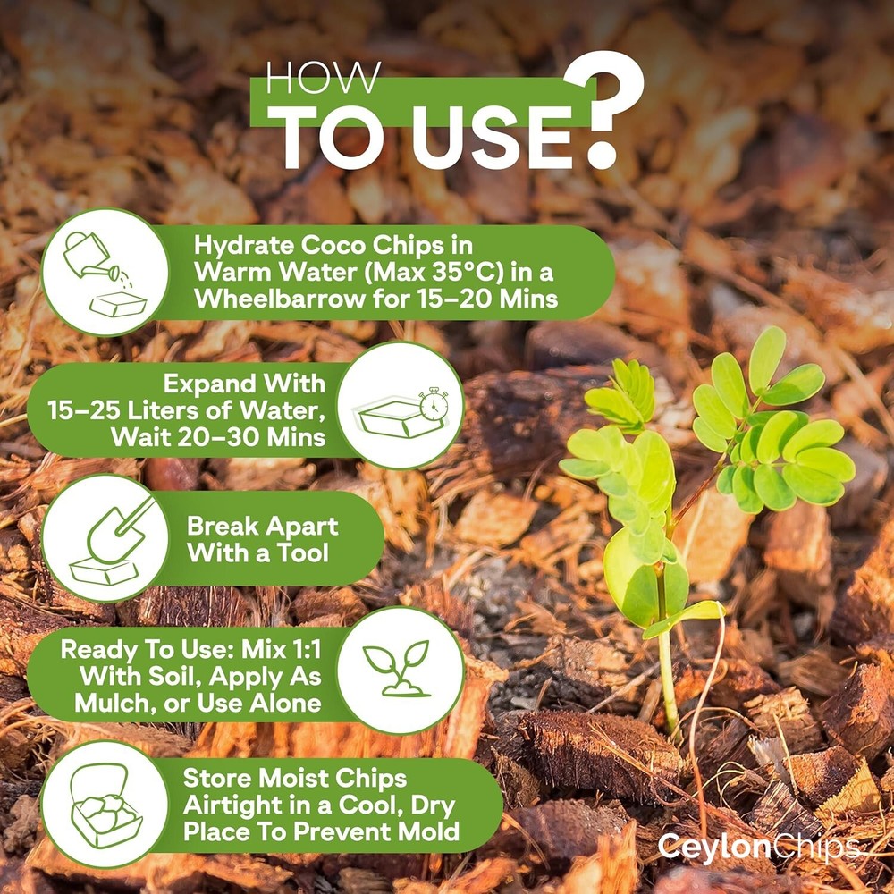 Multi-Purpose Coconut Chips for Plants