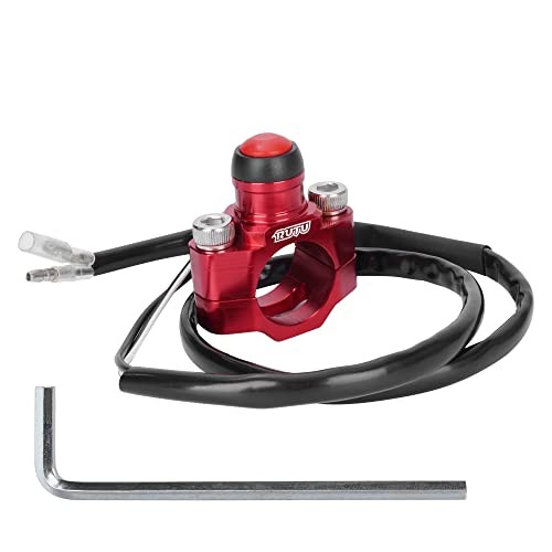 CNC Universal Motorcycle Engine Stop Start Kill Switch Button with Red