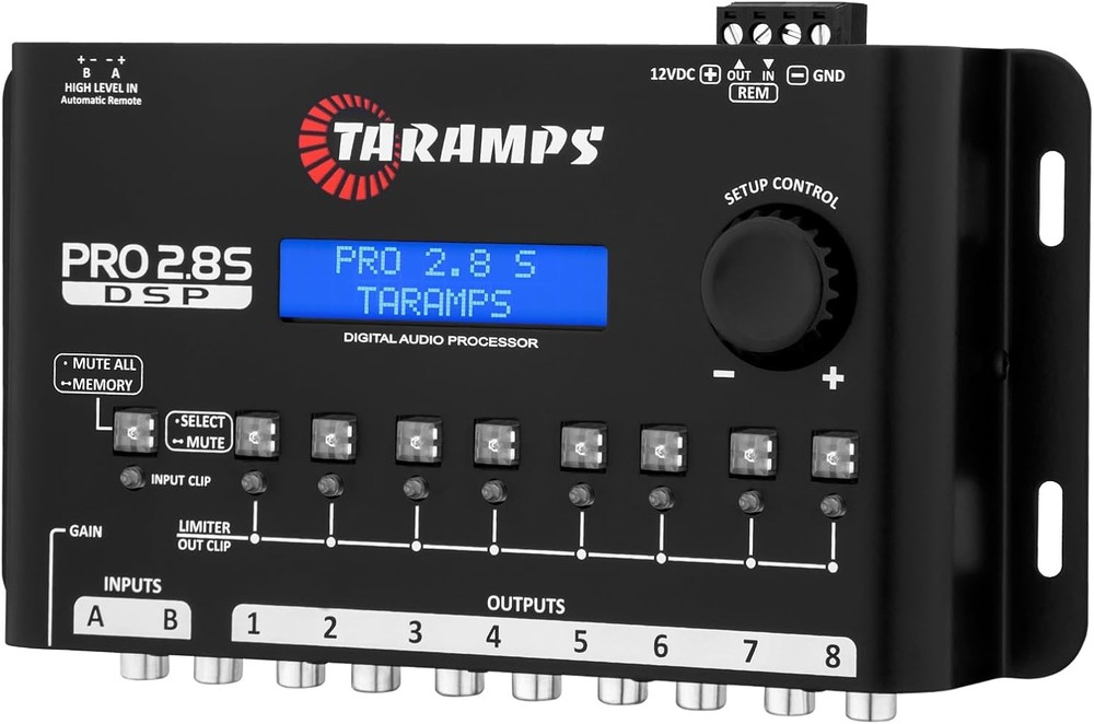 Taramps Pro 2.8S Black DSP Crossover Digital Audio Processor