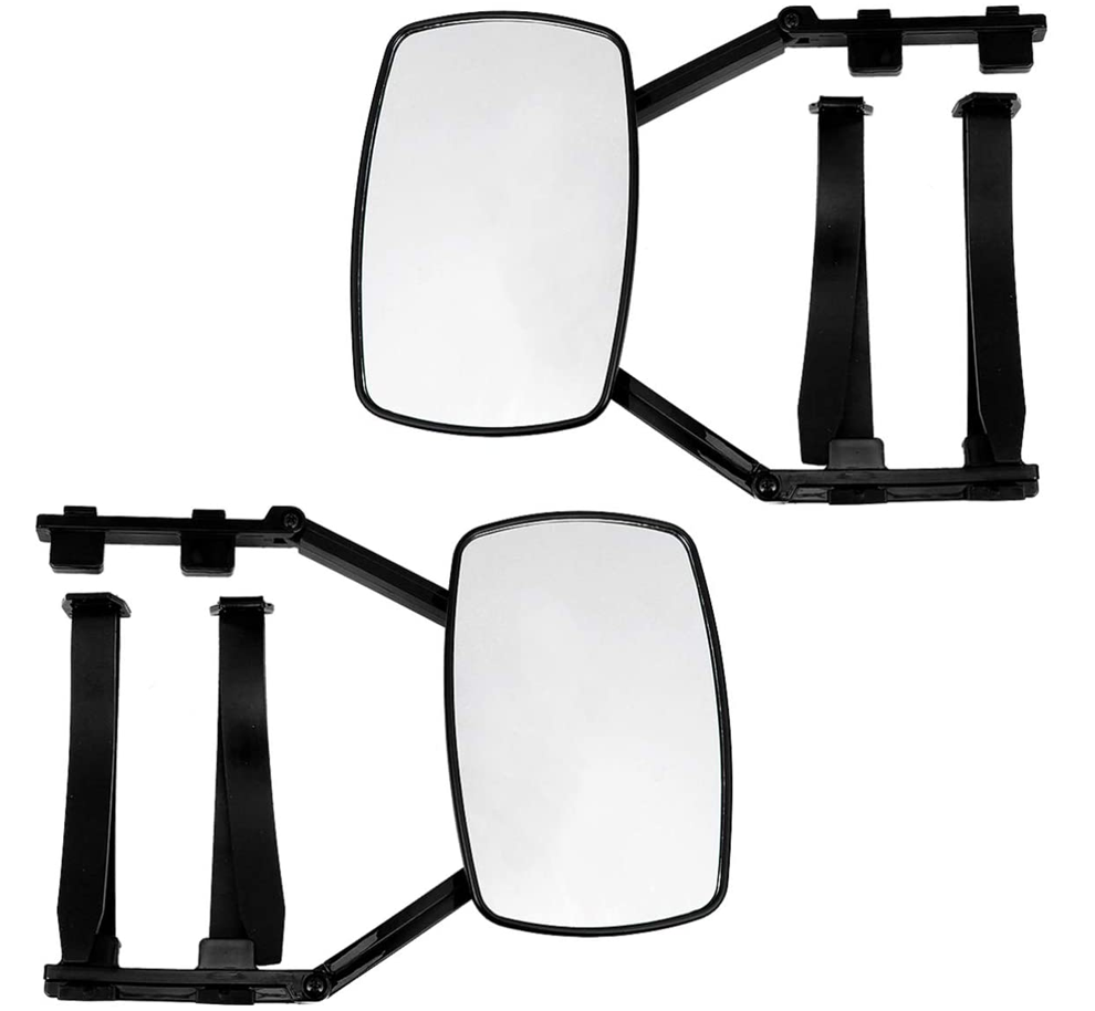 2 Pcs Extension Clip-On Towing Mirror Side Mirror For Trailer Hauling Adjustable