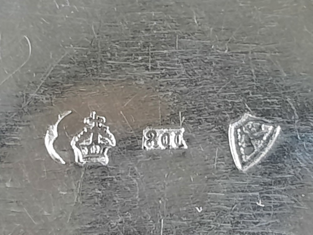 800 Silver German Trinket Box 53.3 grams 2 3/4"