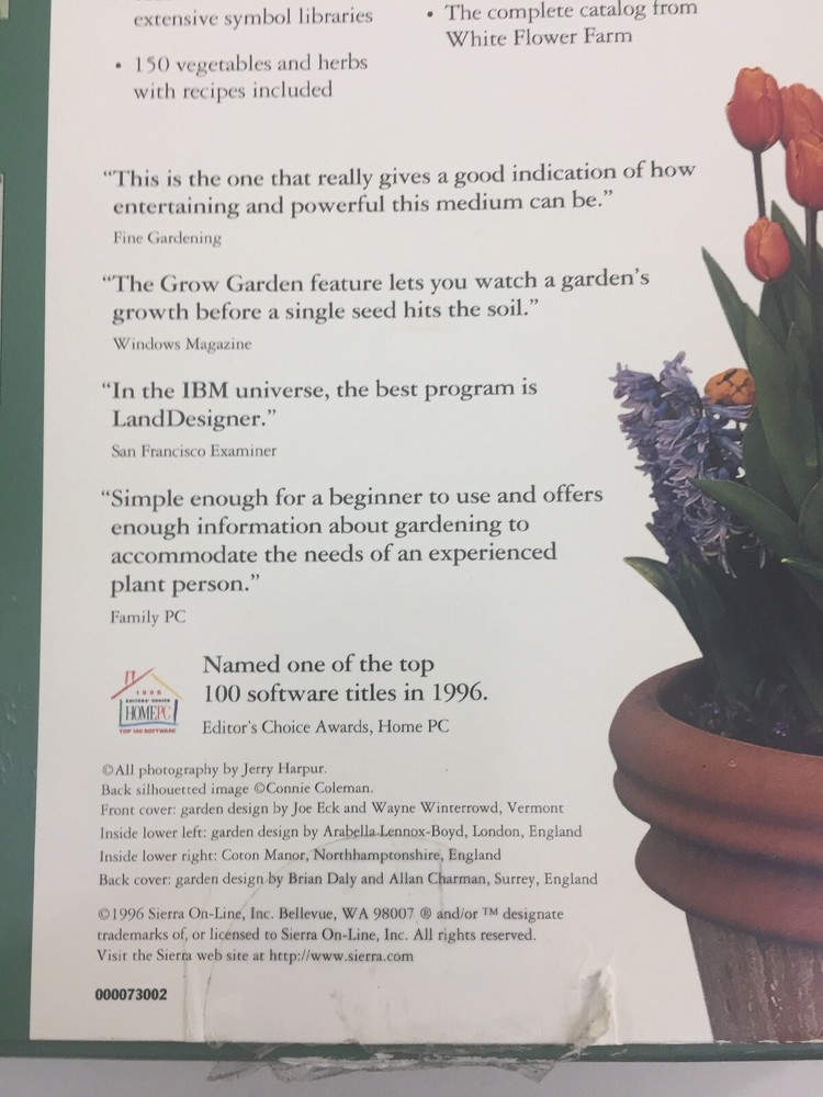 Land Designer 3D Version 4.0 (CD-ROM, 1996, Computer Software)