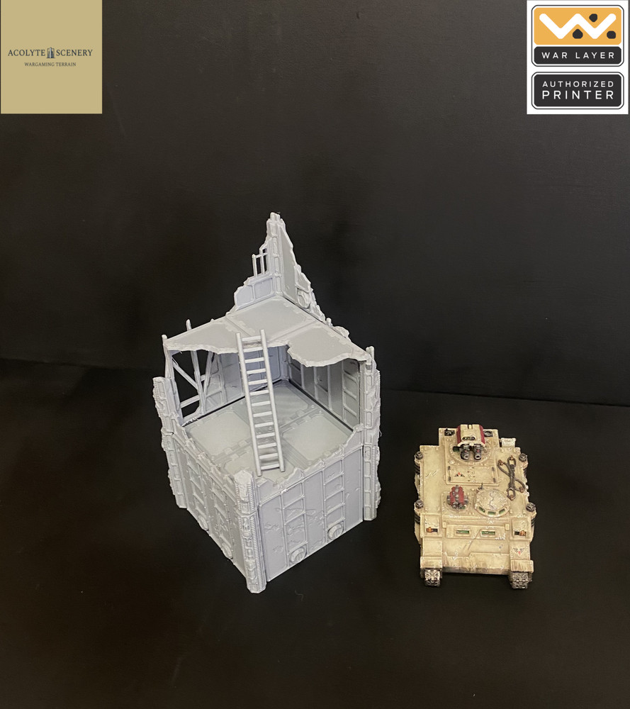 3d Printed UNPAINTED Wargaming stackable square Ruins Wargames 28mm 32mm Terrain