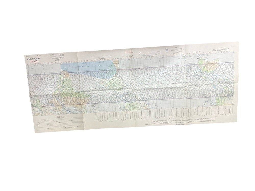 STS-35 MISSION CHART NASA Space Shuttle Mission Chart Orbit 1-192
