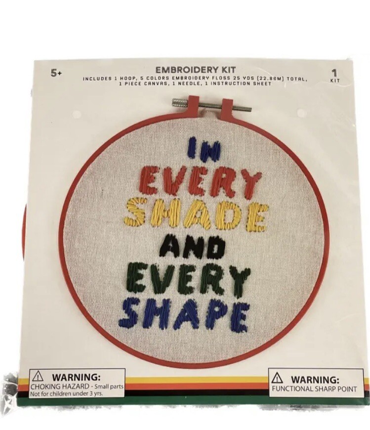 IN EVERY SHADE AND EVERY SHAPE COMPLETE Embroidery Kit NEW