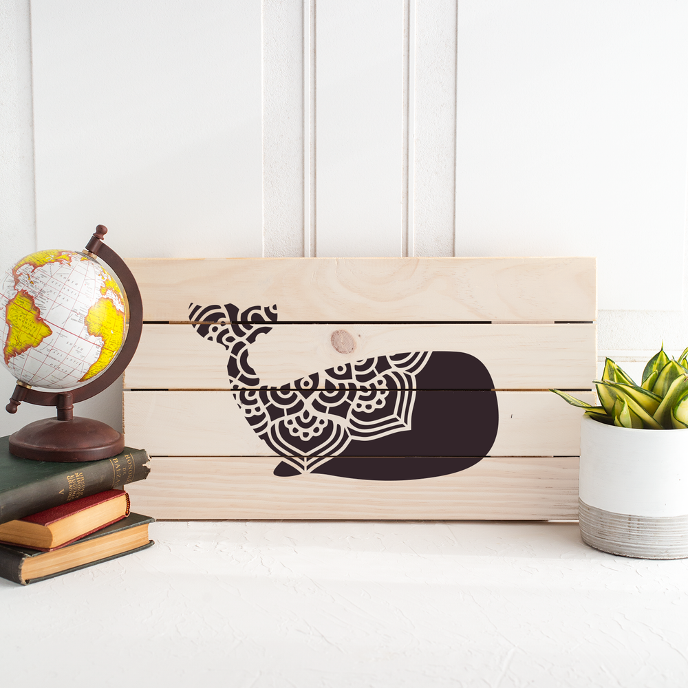 Whale Mandala Stencil - Durable & Reusable Mylar Stencils