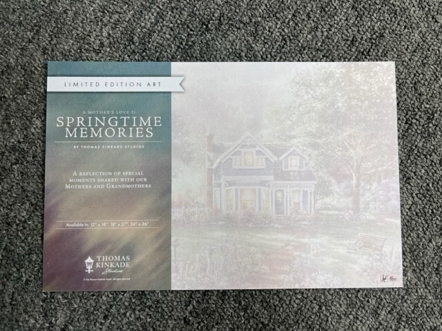 Thomas Kinkade Studio Postcard Springtime Memories
