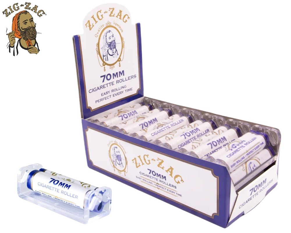 ZIG-ZAG Roller Machine 70mm Size (12-Pack) Herb Roller Machine Cigarette Roller