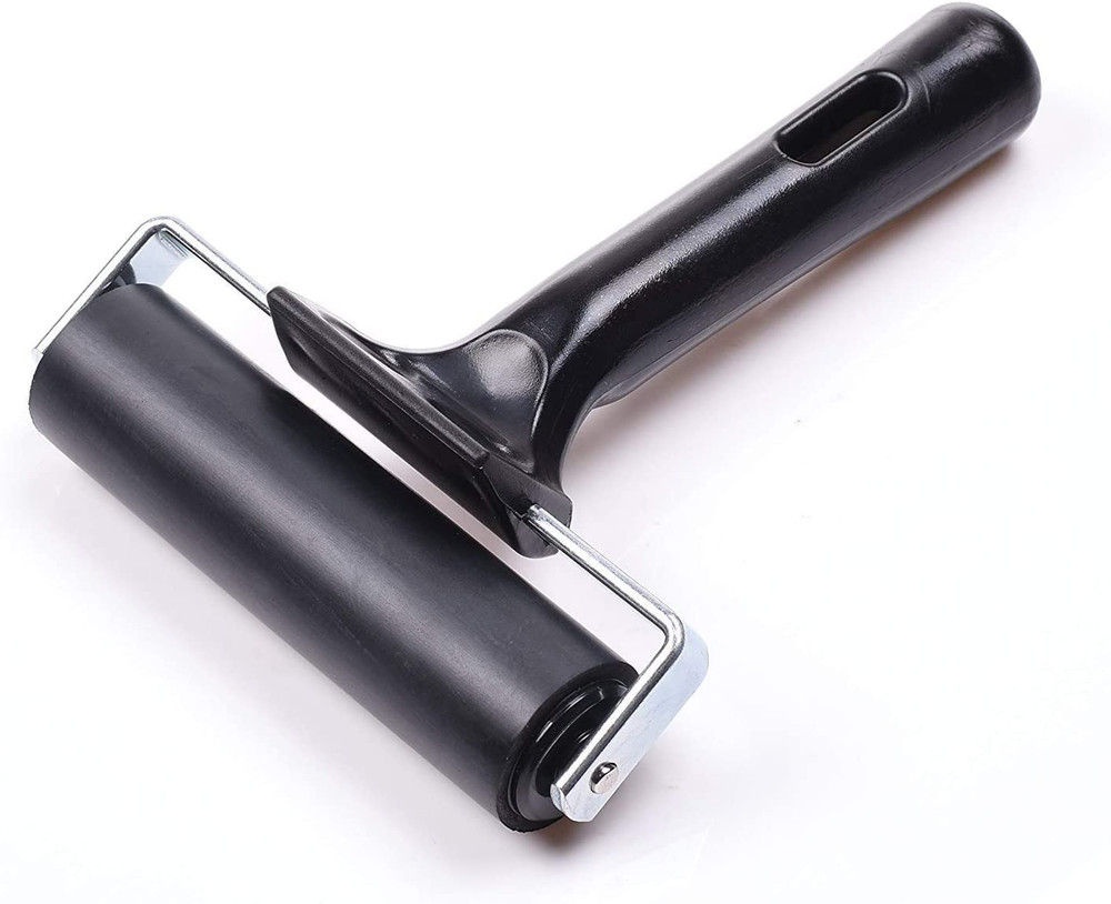 4-Inch Rubber Brayer Roller for Printmaking, Great for Gluing Application Also.