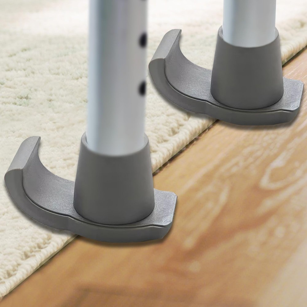 2 Pack Walker Ski Glides Universal Fit Walker Feet Replacement Gray