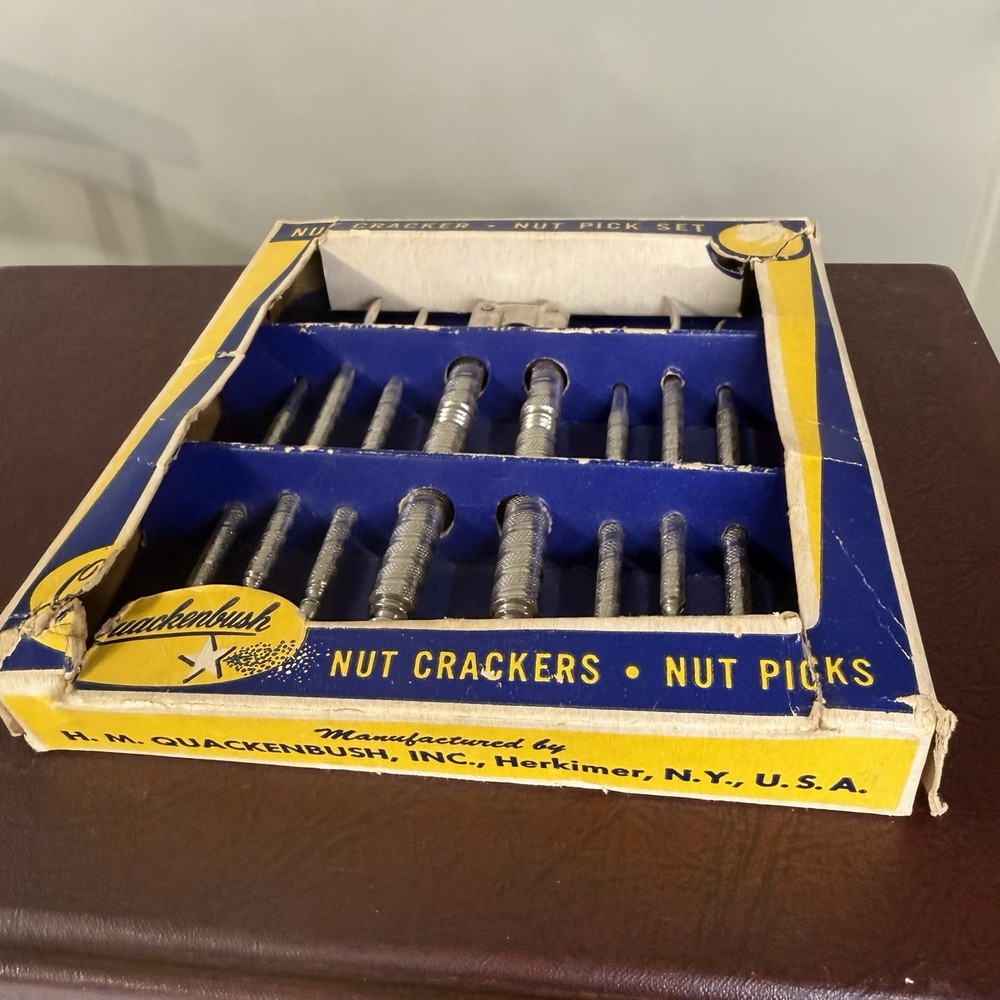 Quakenbush Nut Cracker And Nut Picks Set In A Box