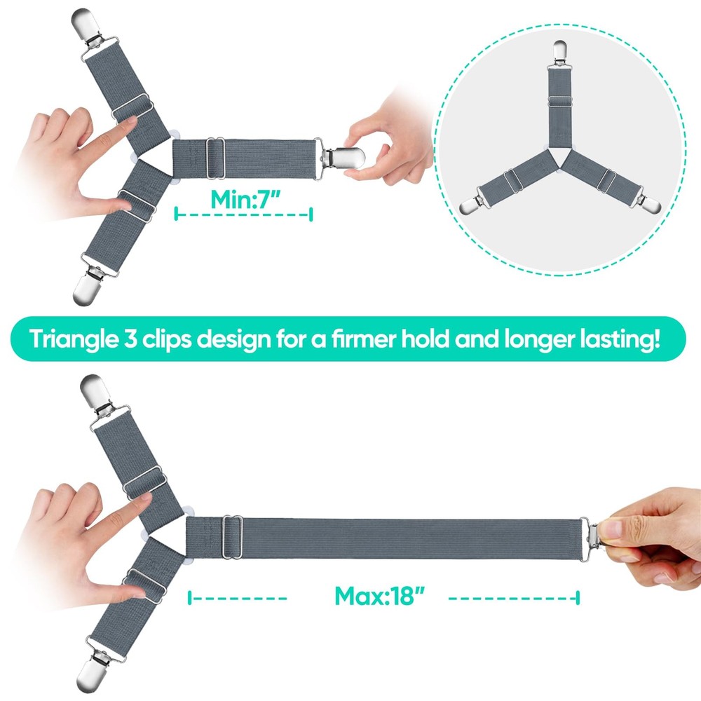 Bed Sheet Straps Easy To Install Sheet Straps Fitted Sheet Clips Adjustable Shee