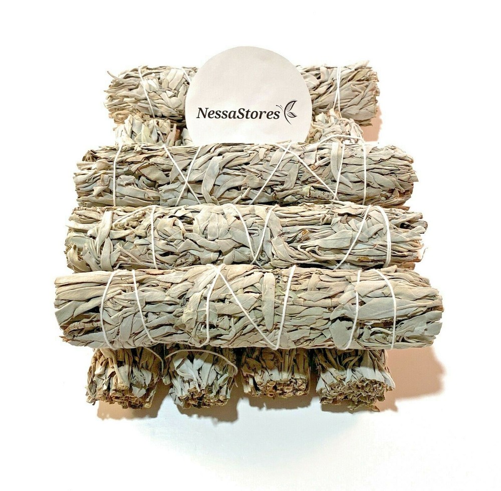 NessaStores White Sage Smudge Incense 7" Bundle (1 pc) #JC-138
