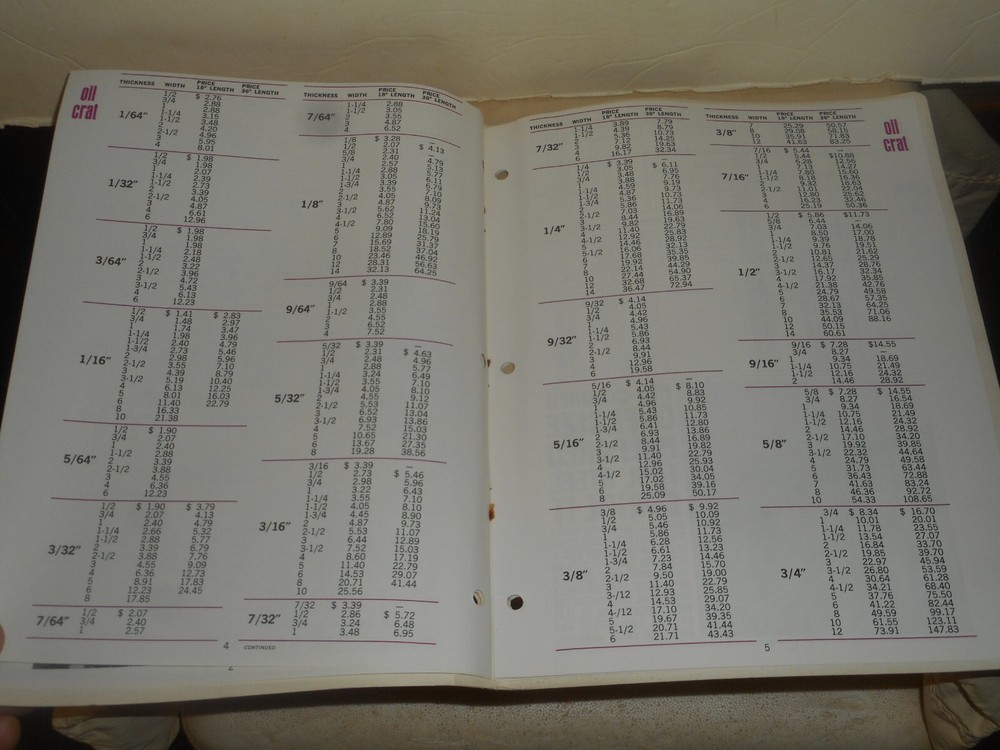 MARSHALL Steel Chicago IL 1966 Salesman Catalog Data Specifications Handbook
