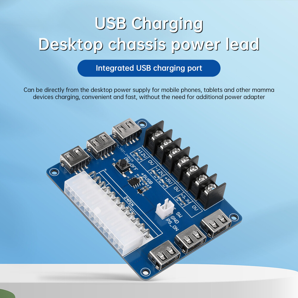 ATX Power Adapter Board USB Charging Desktop PowerSupply Breakout Adapter Module