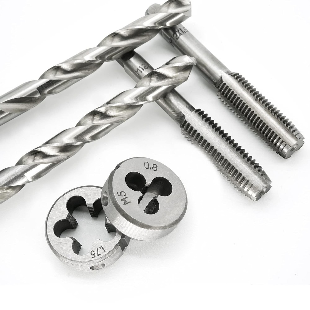 Durable 110PCS Alloy Steel Tap and Die Set - Complete Metric Threading Solution