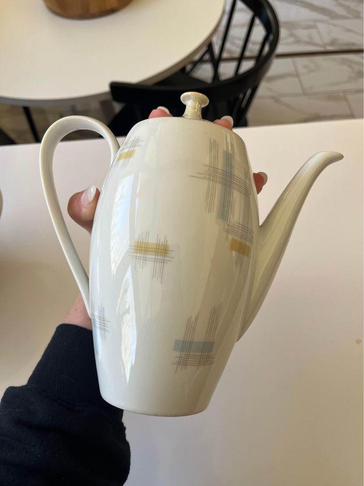 Vintage German Arzberg Tea Pitcher Mid Century Grid Pattern Pitcher Only