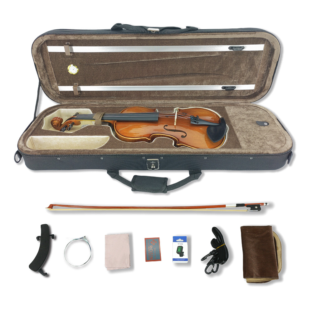 4 String 4/4 Violin Solid Wood Ebony Fittings Accessory Professional Lerners