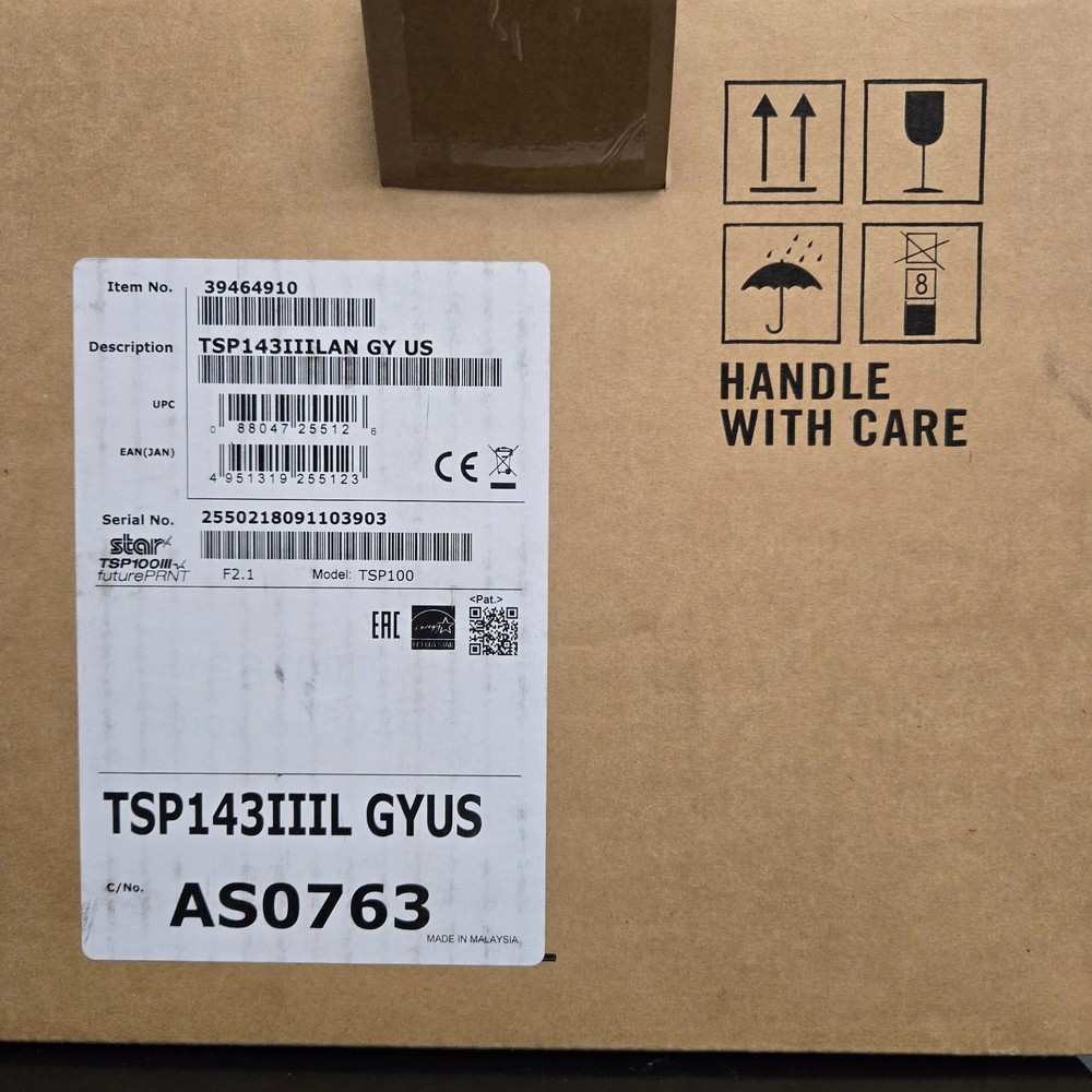 Star Micronics TSP143IIILAN GY US Thermal Printer