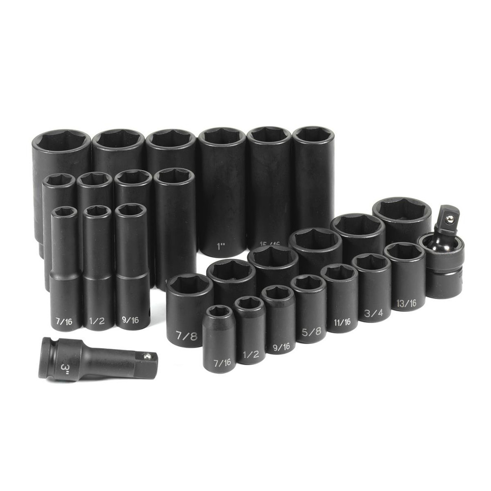 Grey Pneumatic 1328RD 1/2" Drive 28 Pc. Standard/Deep Set