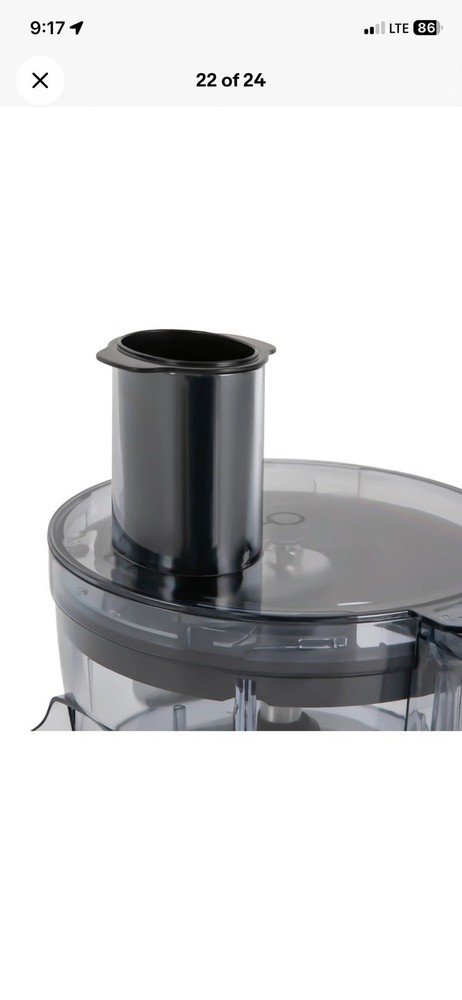 Full-Size Electric Food Processor, Gray, Multiple Blades, Dicing Grids, 3 Speeds