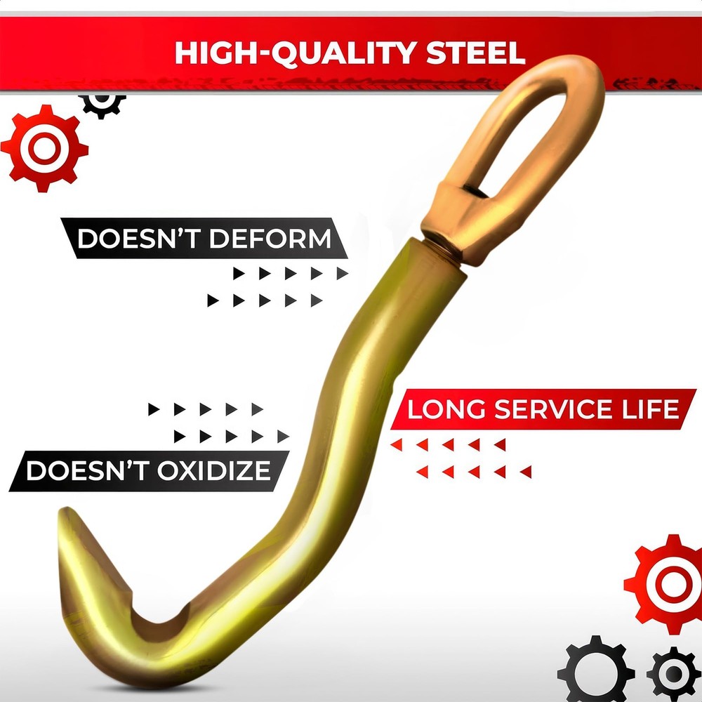 Car Frame Puller Hook 12.99x3.39", 3000Kg Carrying Capacity - Rust-Free & Durabl