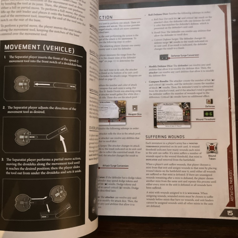 Star Wars Legion Learn To Play Booklet - Reference Manual Instructions