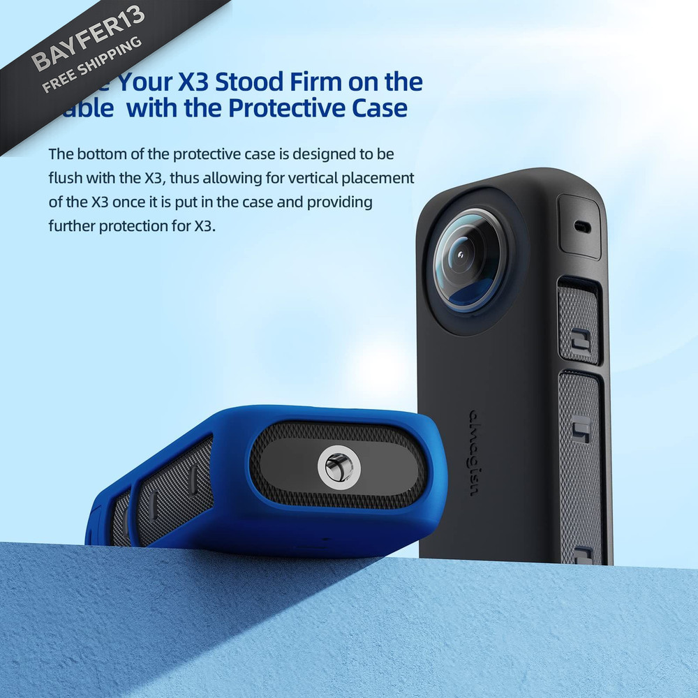 Rszfnjxry Screen Protector & Silicone Case Bundle for Black lens cap