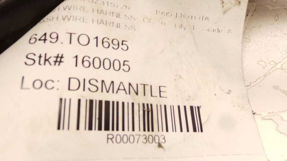 1995 TOYOTA 4 RUNN DASH WIRE HARNESS
