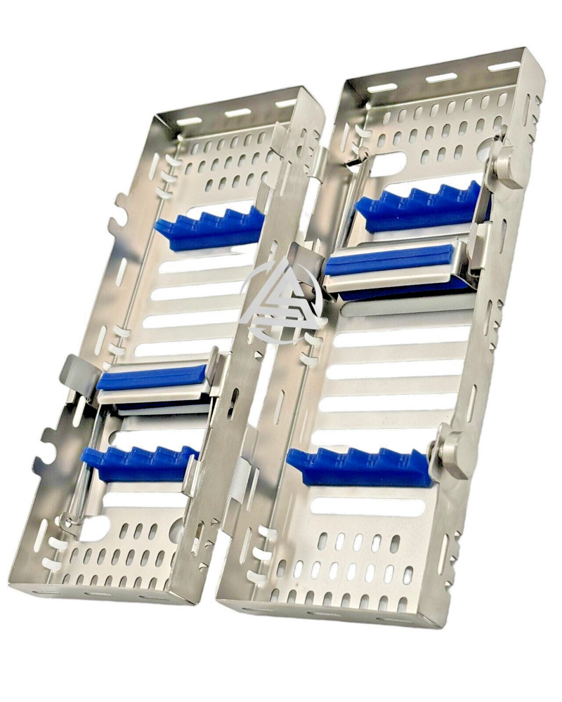 Double Decker Dental Surgical Sterilization Autoclave Cassette for 8 Instruments
