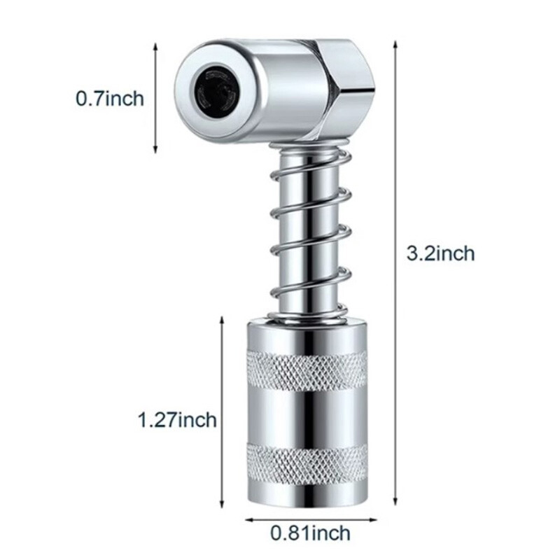 1 Set Grease Nozzle Adapter Grease Gun-Accessory 90 Degree Coupler Adapter Tool