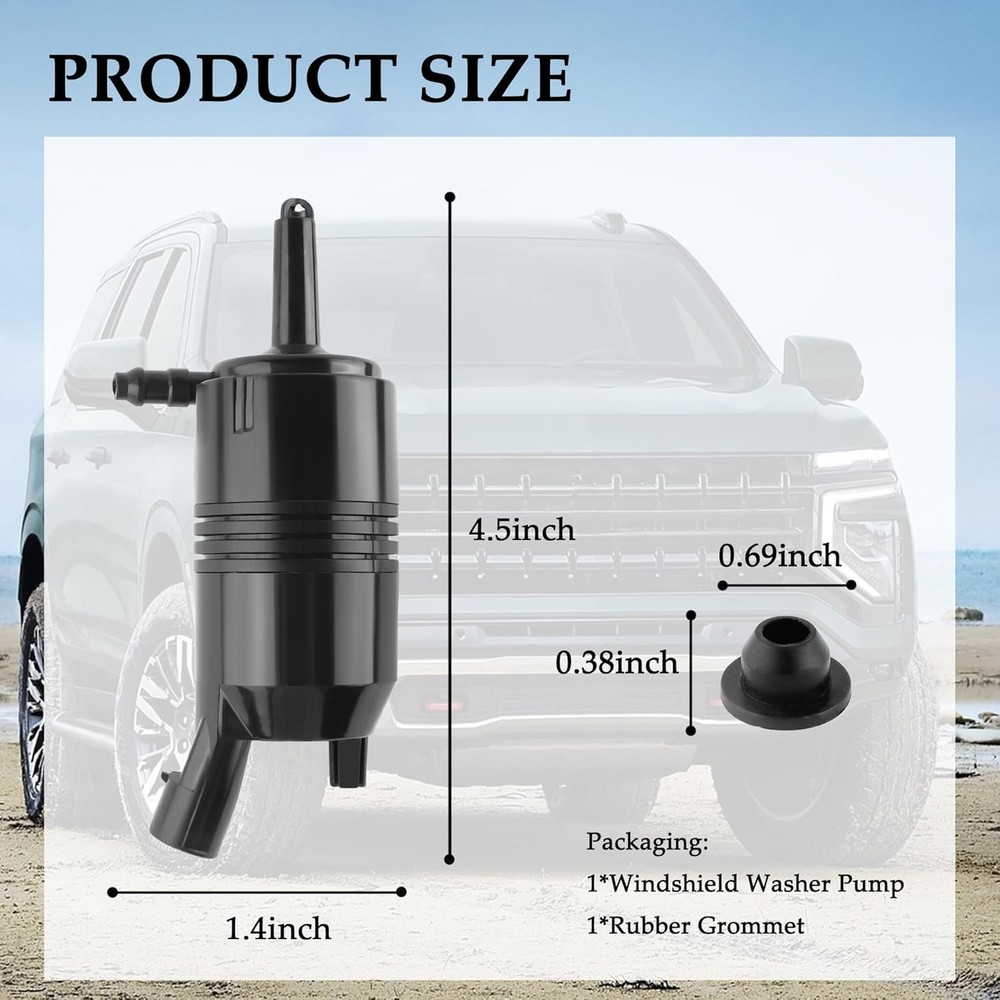 Windshield Washer Pump Replacement OEM#22127652,22127653 with Grommet,Windshield