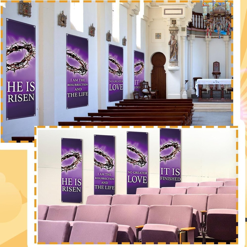 Inspirational Easter Banner Pack - Church Event Decor