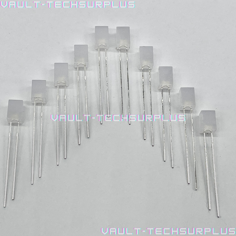 12 Volt White 5mm Cube LED Resistor Built In GM Instrument Panel Upgrade 25pc