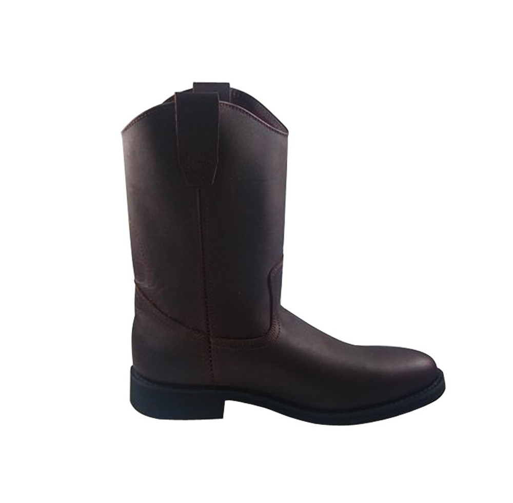 Men's Establo work Boots ,Genuine Leather Shedron Western Cowboy Pull On Boots