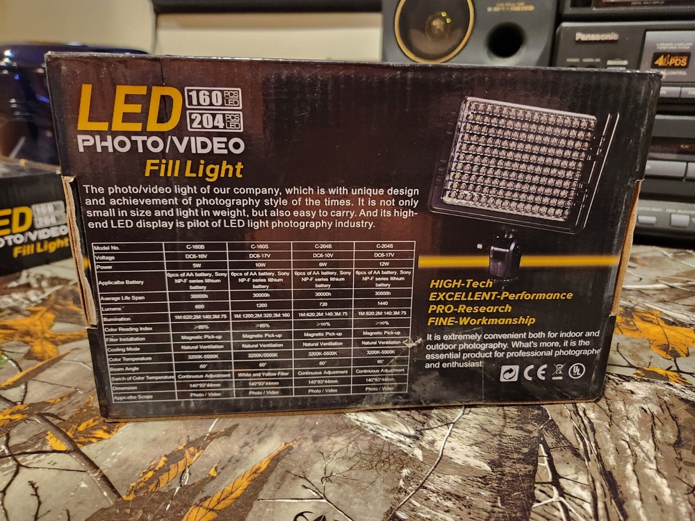 LED Photo Video On-Camera Fill Light PT-C-2045