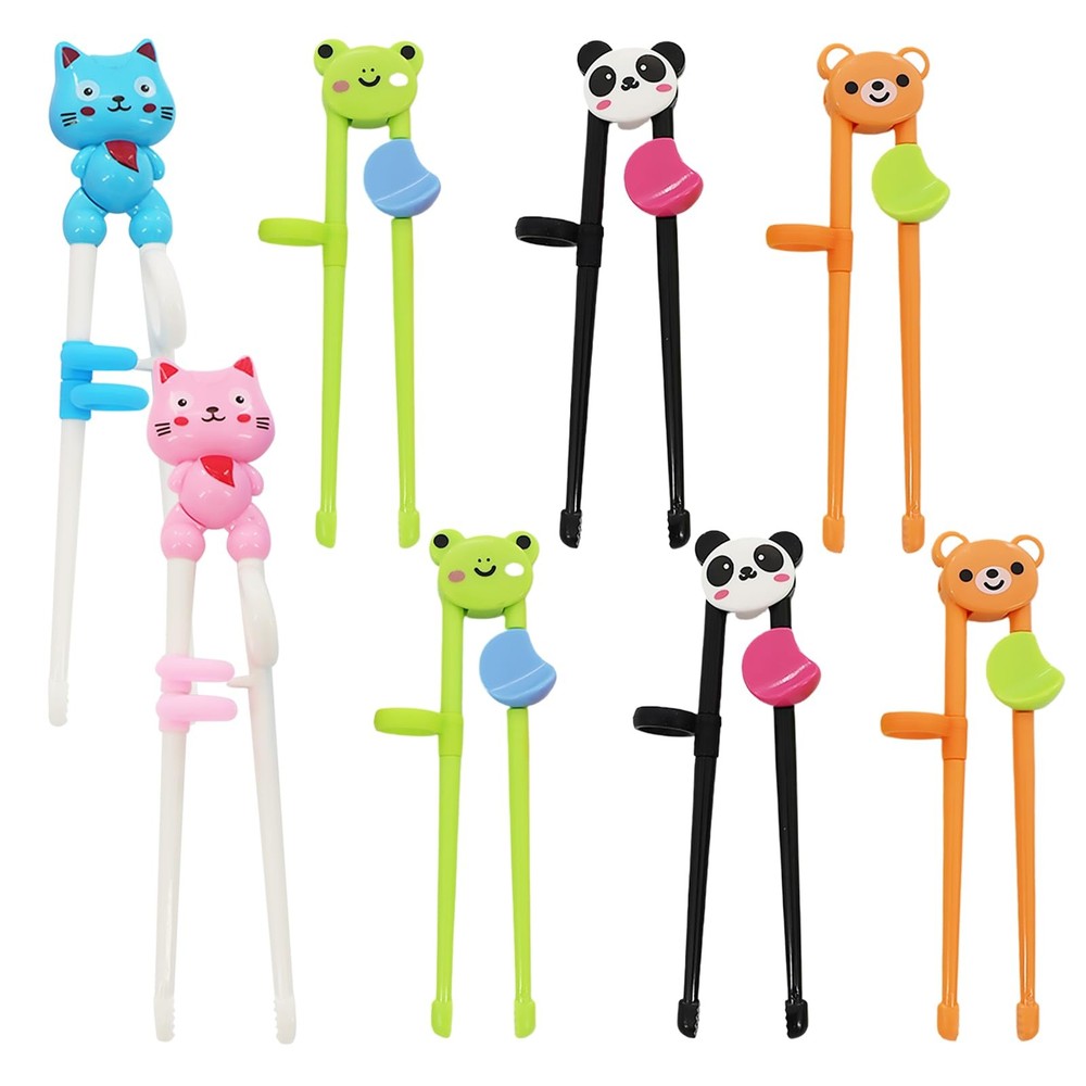 8 Pairs Training Chopsticks for Kids Beginners Learning Chopsticks Cute Table...