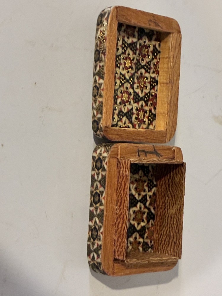 Small Rectangular Mosaic/Parquetry Style Trinket Box