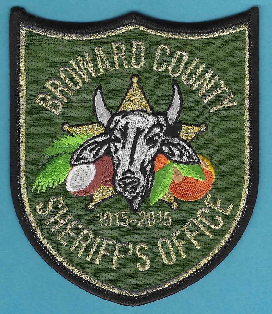 BROWARD COUNTY FLORIDA SHERIFF SHOULDER PATCH 1915-2015