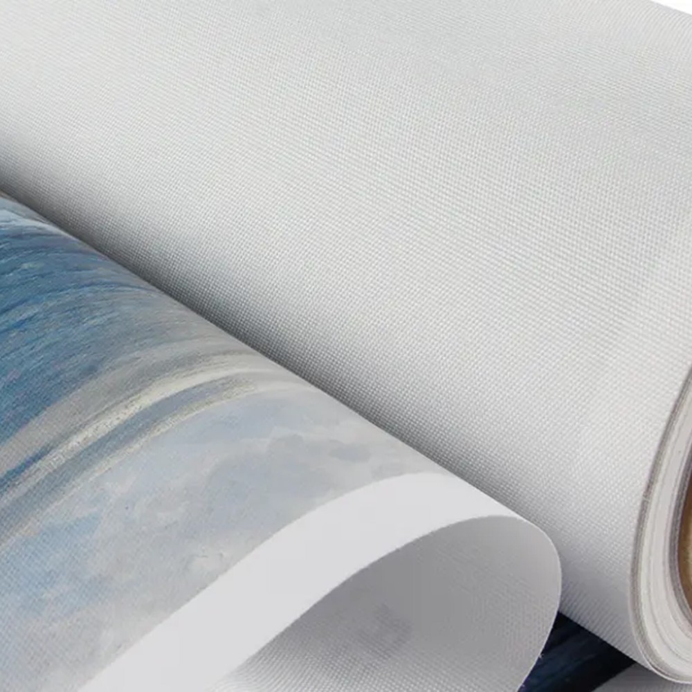 60"x100'，1 Roll， Polyester Cotton Inkjet Printing Canvas Roll for UV Printer