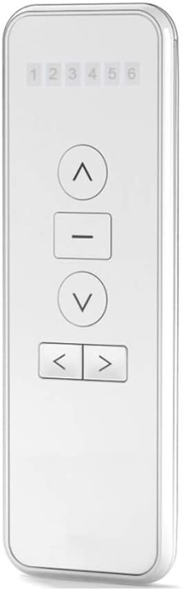 A-OK AC123-06 Roller Shade Motor Remote Control - White - 6 Channel