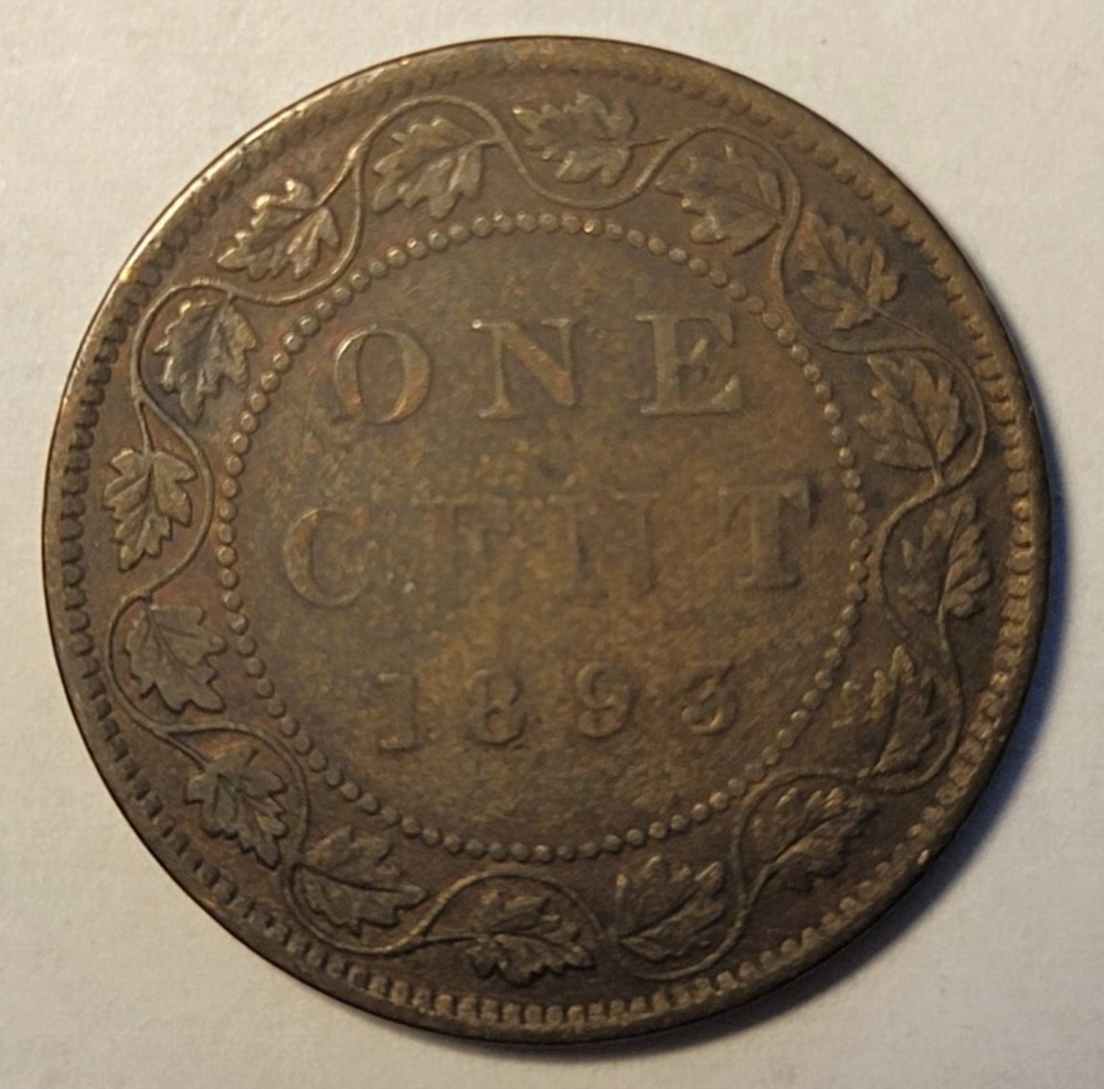 1893 Canada Large One Cent Coin