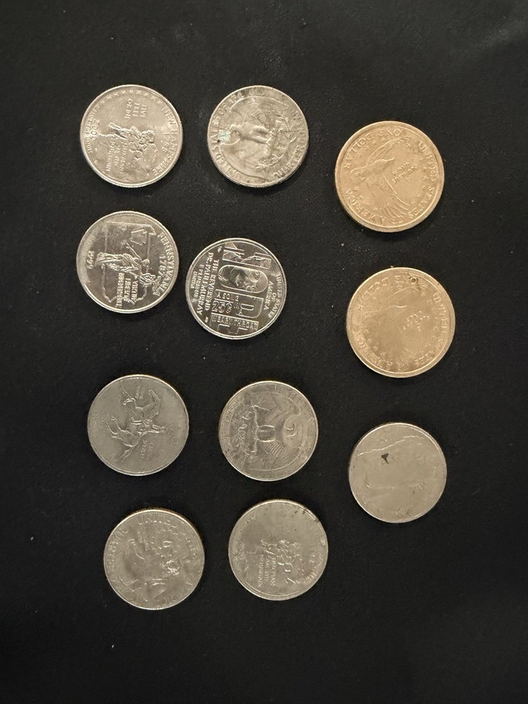 2003 Silver Dollar and coins