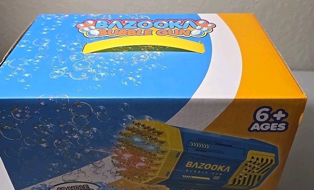 Pink Rocket Bubble Gun 69 Hole Foaming Bazooka Bubble Machine Pink