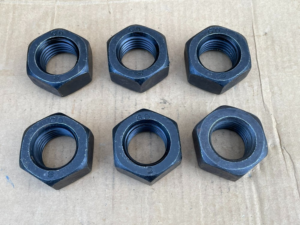 Hexagonal Nut Thread Steel GD-8 (Lot of 6)