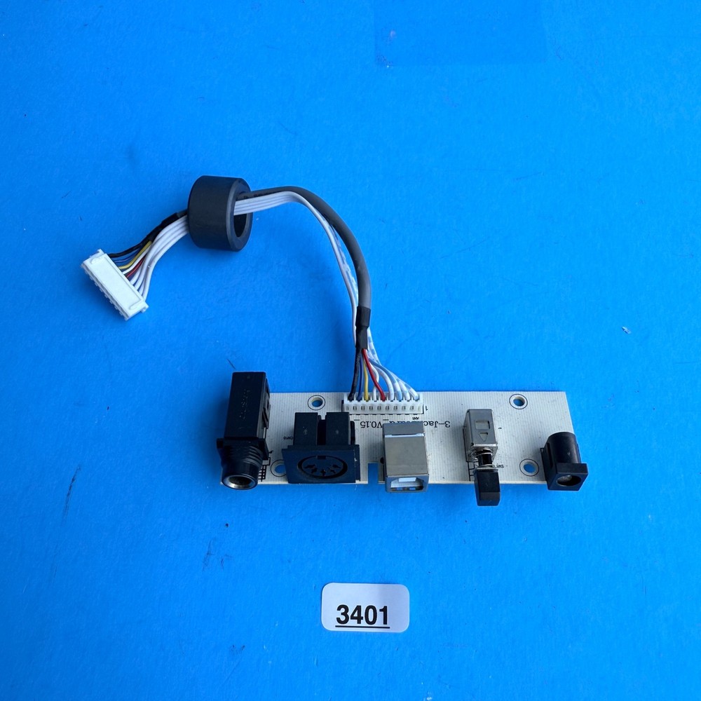 ALESIS VI49 MIDI Keyboard Controller Part: AC USB Input ON/OFF Switch Jack Board